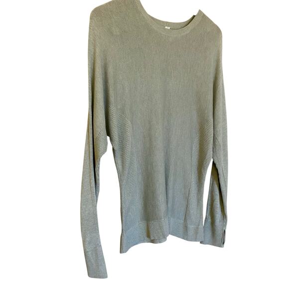 Lululemon Cashlu Knit Pullover US 10 Heathered Green Fern Lightweight Sweater - Picture 11 of 15